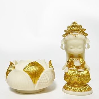観音像 ゴールド 約15cm 仏具 置物 希少 観音像 ゴールド 約15cm 仏具 置物 希少